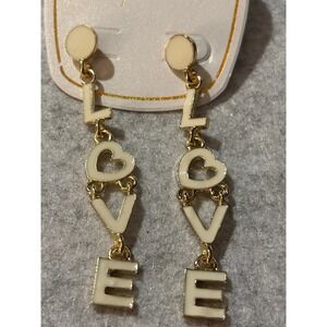 Earrings Enamel Love Drop